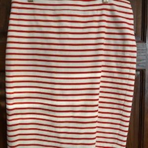J Crew stripped pencil skirt